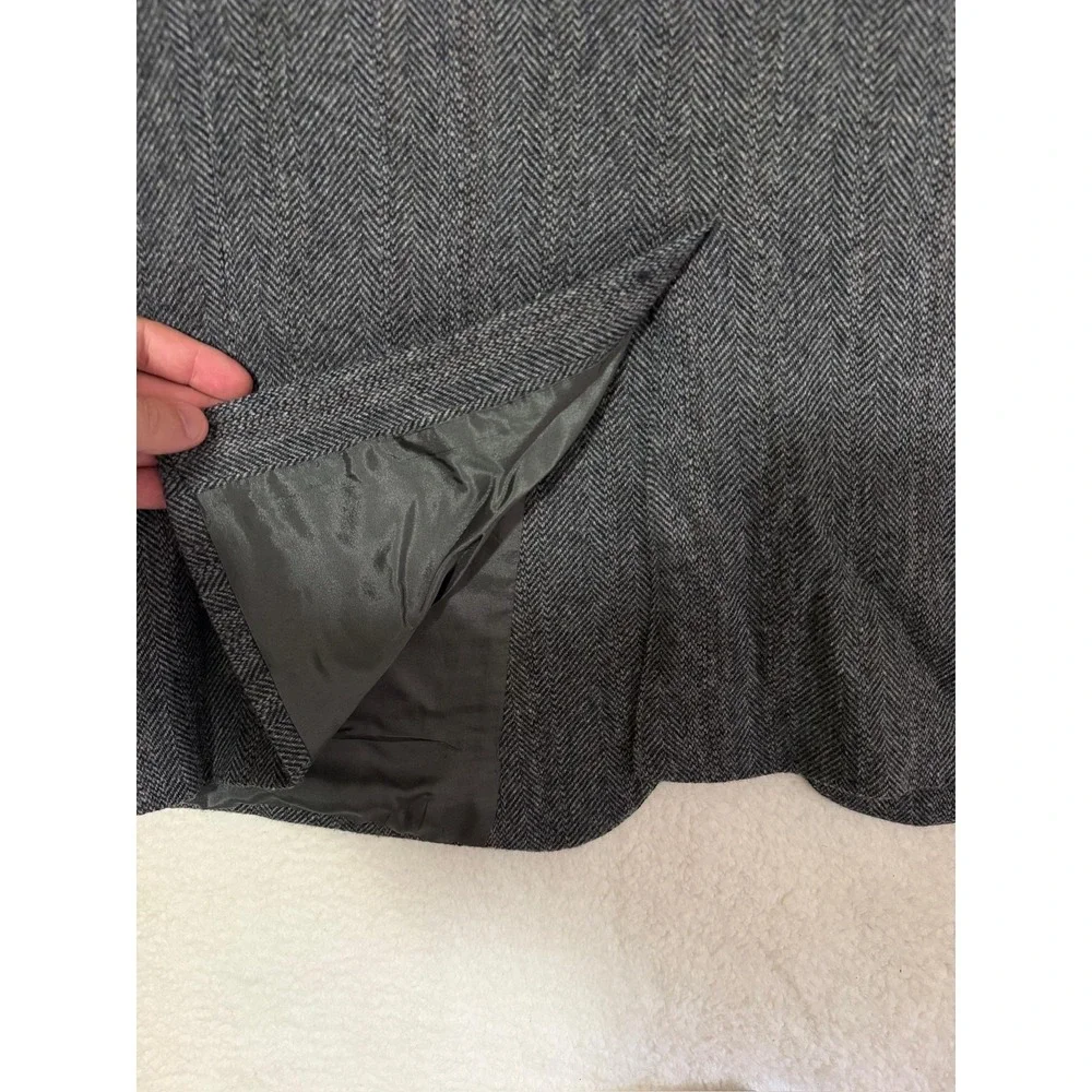 Towncraft Blazer Mens 46R Gray Herringbone Wool‎ Blend 2 Button Sport Coat Lined